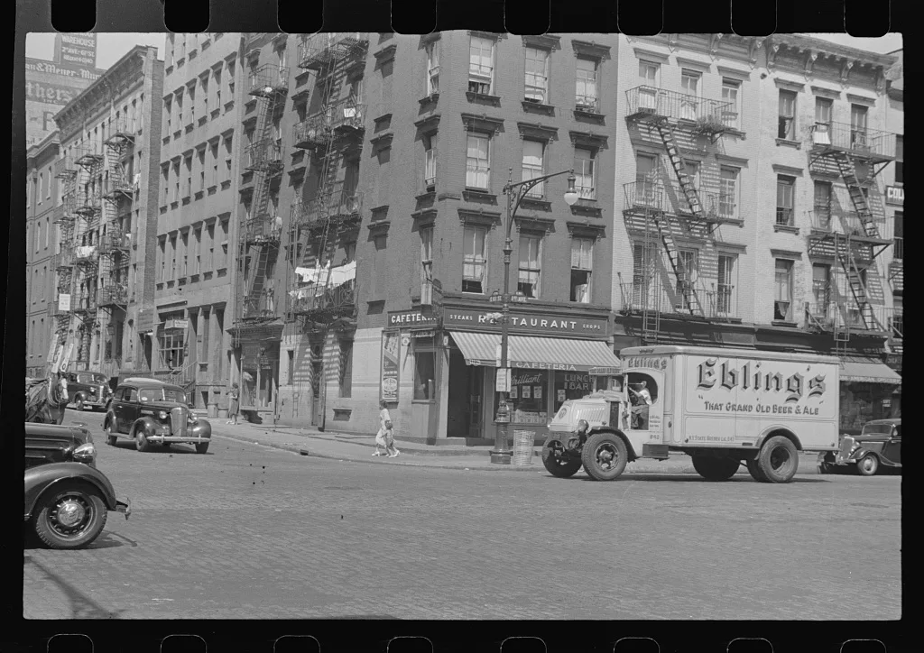 New York, New York. 61st Street between 1st and 3rd Avenues. A street…, New York (State), 1938