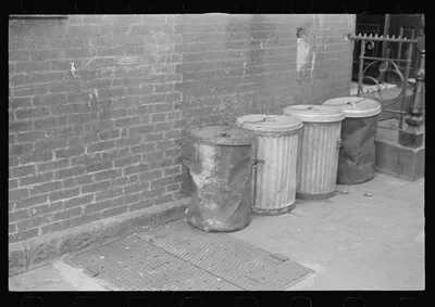 New York, New York. 61st Street between 1st and 3rd Avenues. Garbage…, New York (State), 1938