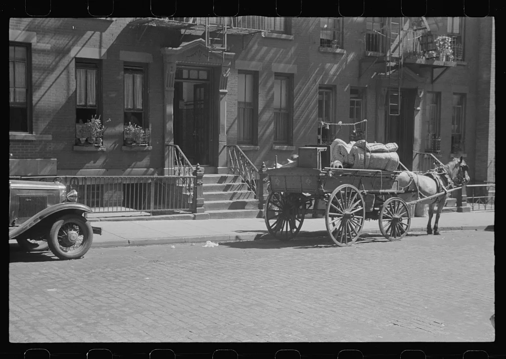 New York, New York. 61st Street between 1st and 3rd Avenues. A tenant…, New York (State), 1938