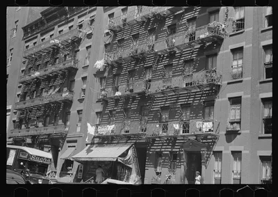 New York, New York. 61st Street between 1st and 3rd Avenues. House…, New York (State), 1938