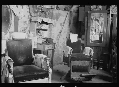 [Untitled photo, possibly related to: Negro barber shop. Atlanta,…, Georgia, 1936