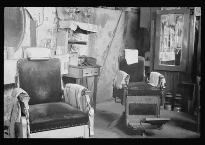 [Untitled photo, possibly related to: Negro barber shop. Atlanta,…, Georgia, 1936