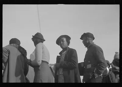 [Untitled photo, possibly related to: Negroes in the lineup for food…, Arkansas, 1937