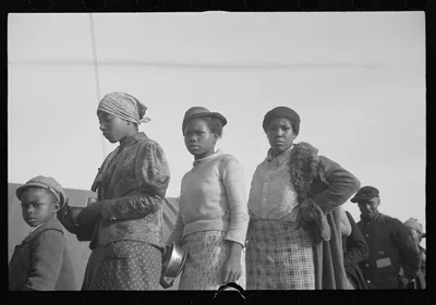 [Untitled photo, possibly related to: Negroes in the lineup for food…, Arkansas, 1937