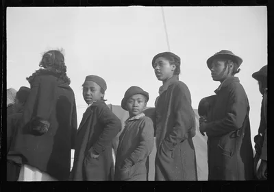 [Untitled photo, possibly related to: Negroes in the lineup for food…, Arkansas, 1937