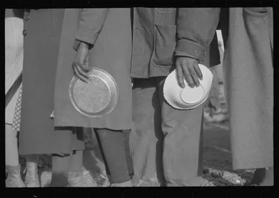 [Untitled photo, possibly related to: Negroes in the lineup for food…, Arkansas, 1937