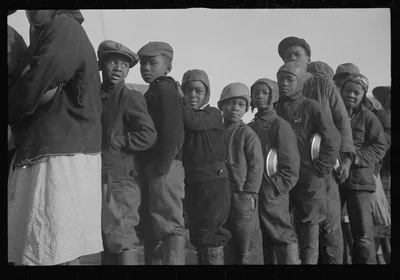 [Untitled photo, possibly related to: Negroes in the lineup for food…, Arkansas, 1937