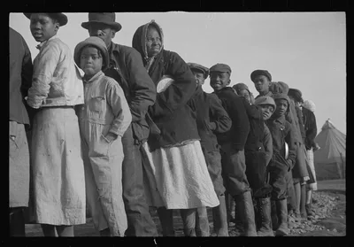 [Untitled photo, possibly related to: Negroes in the lineup for food…, Arkansas, 1937