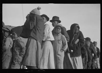 [Untitled photo, possibly related to: Negroes in the lineup for food…, Arkansas, 1937