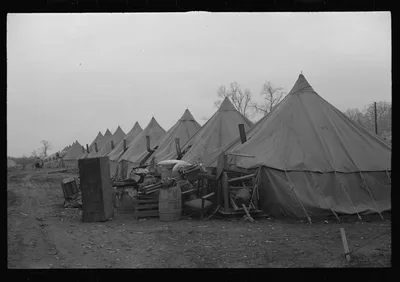 [Untitled photo, possibly related to: The kitchen in the camp for…, Arkansas, 1937