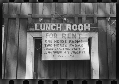 Tenant farm rental sign, Alabama, 1936