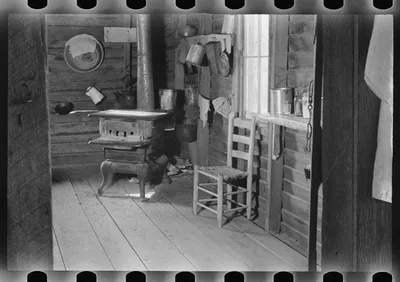 Kitchen in house of Floyd Burroughs, sharecropper, near Moundville,…, Alabama, 1936