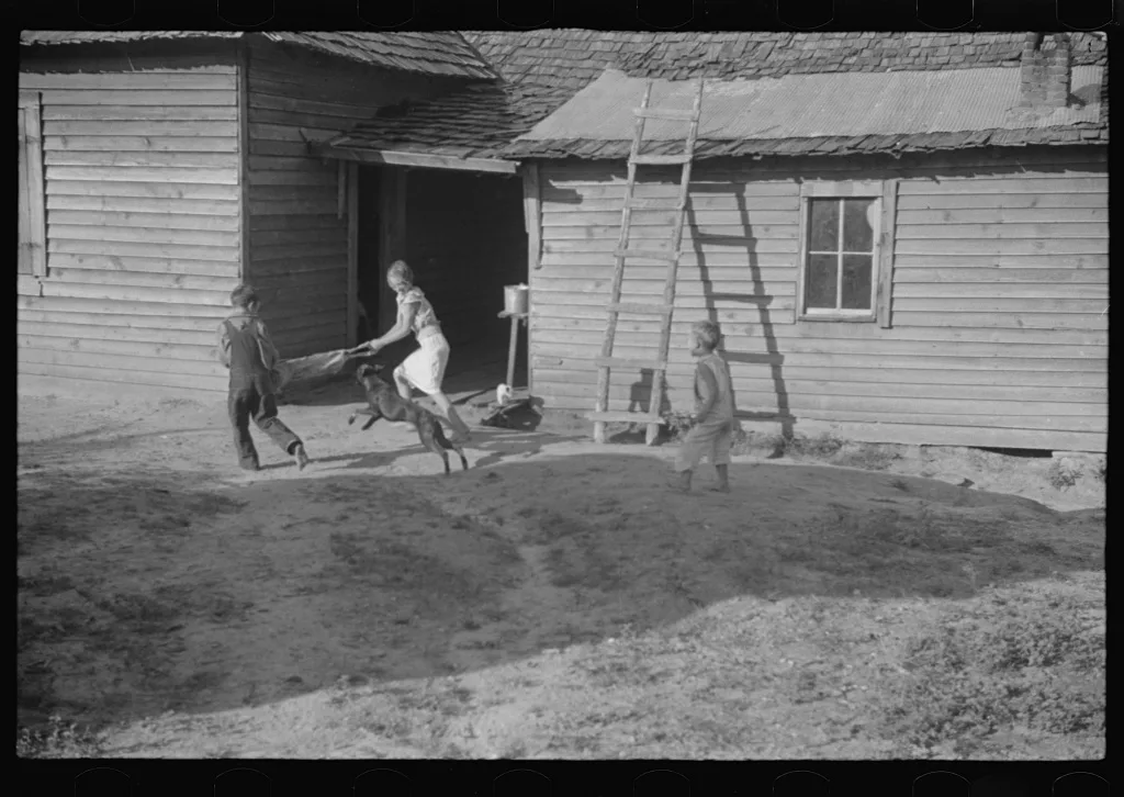 [Untitled photo, possibly related to: Burroughs children playing in…, Alabama, 1936