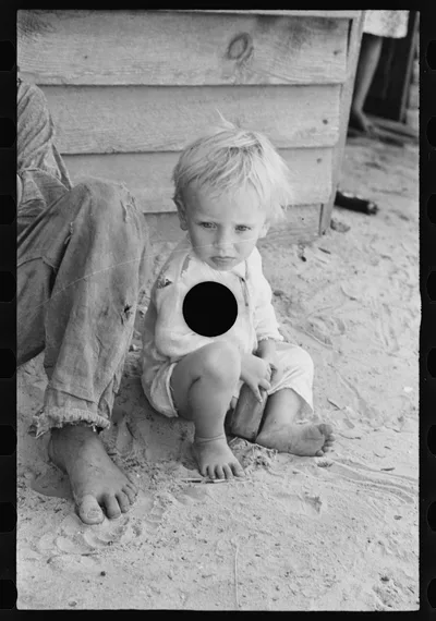 Floyd Burroughs, Jr., and Othel Lee Burroughs, called Squeakie. Son…, Alabama, 1936