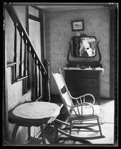 Interior of unemployed man's house. Morgantown, West Virginia, 1935