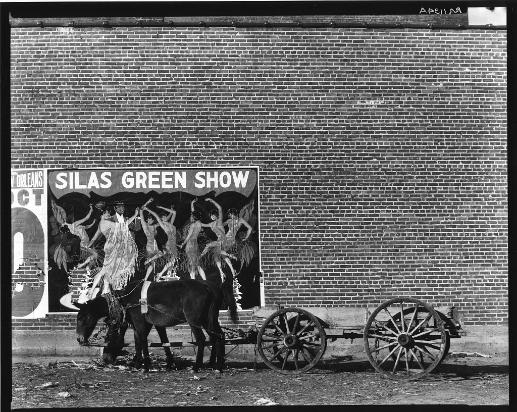 Minstrel poster in Alabama town, 1936