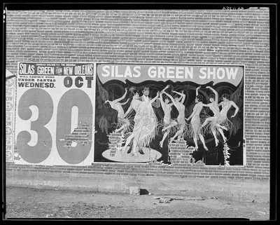Minstrel poster in Alabama town, 1936