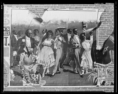 Minstrel poster in Alabama town, 1936