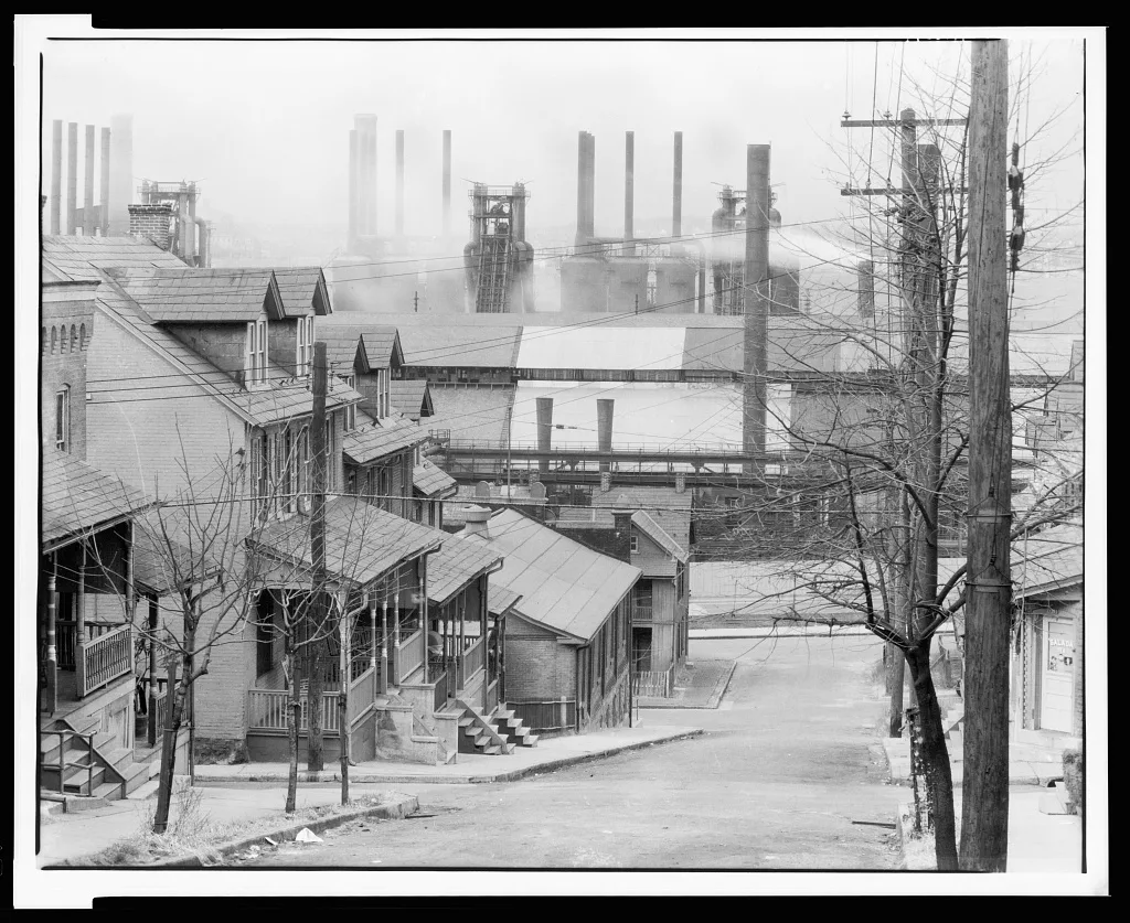 Bethlehem houses and steel mill. Pennsylvania, 1935