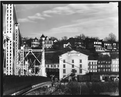 Bridge and houses in [Phillipsburg, New Jersey; seen from] Easton,…, 1935