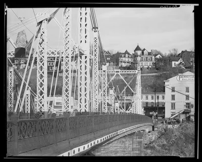 Photograph from New Jersey: Bridge and houses in [Phillipsburg, New Jersey;…