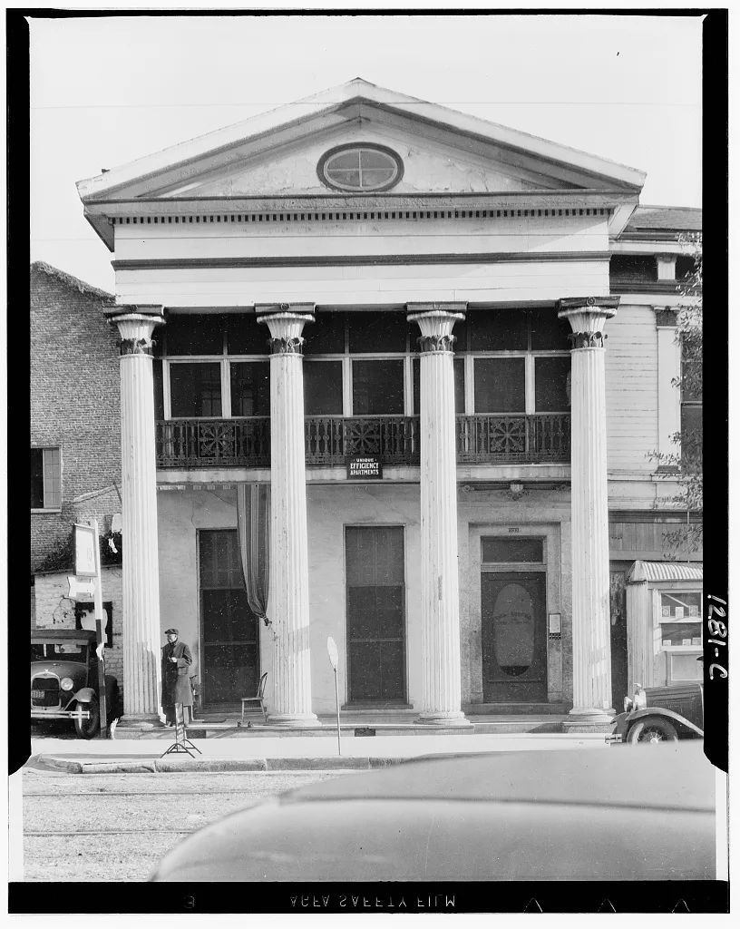 New Orleans Greek revival architecture. Louisiana, 1935