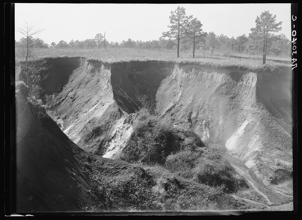 Erosion near Oxford, Mississippi, 1936