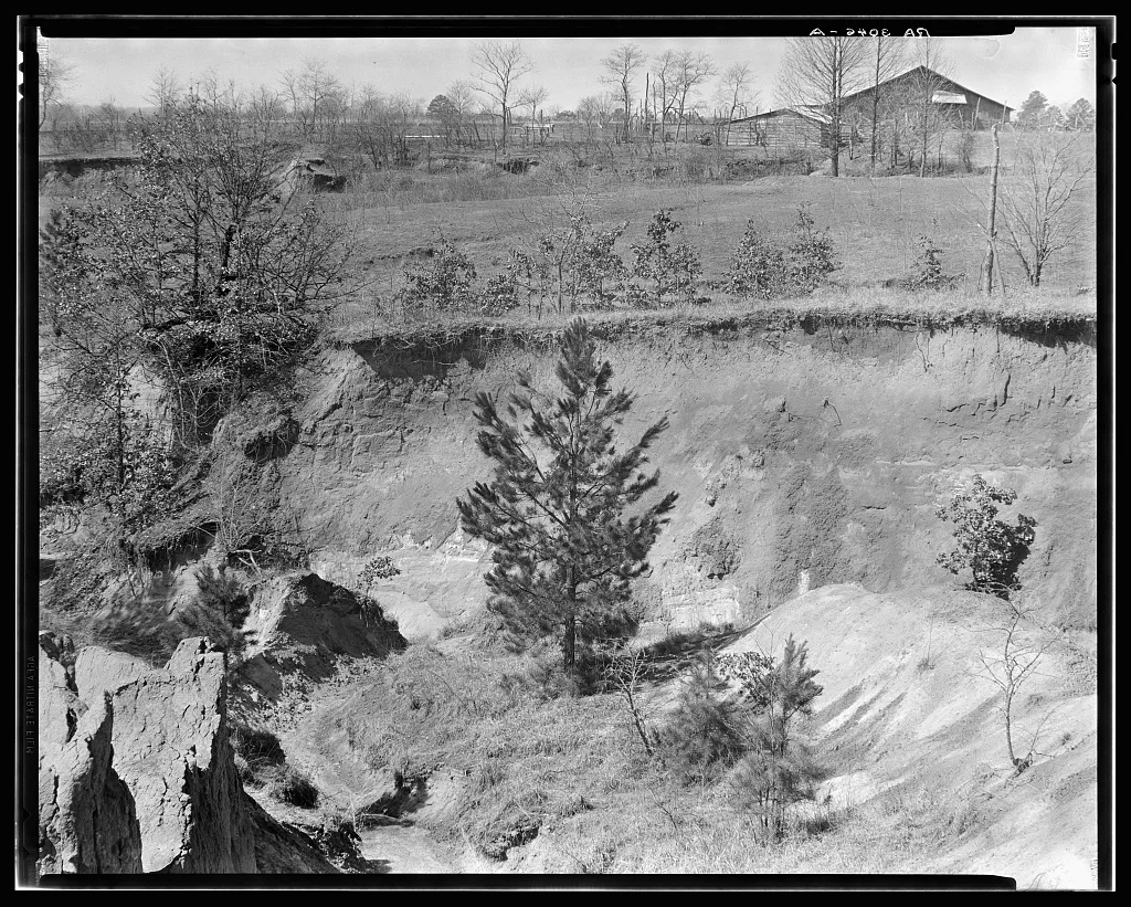 Erosion near Oxford, Mississippi, 1936