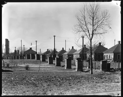 Steelmill workers' company houses and outhouses. Republic Steel…, Alabama, 1936