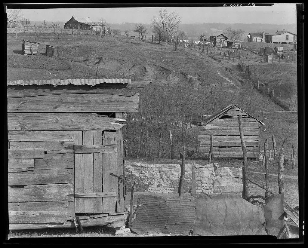 View in outskirts of town. Negro farm. Tupelo, Mississippi, 1936
