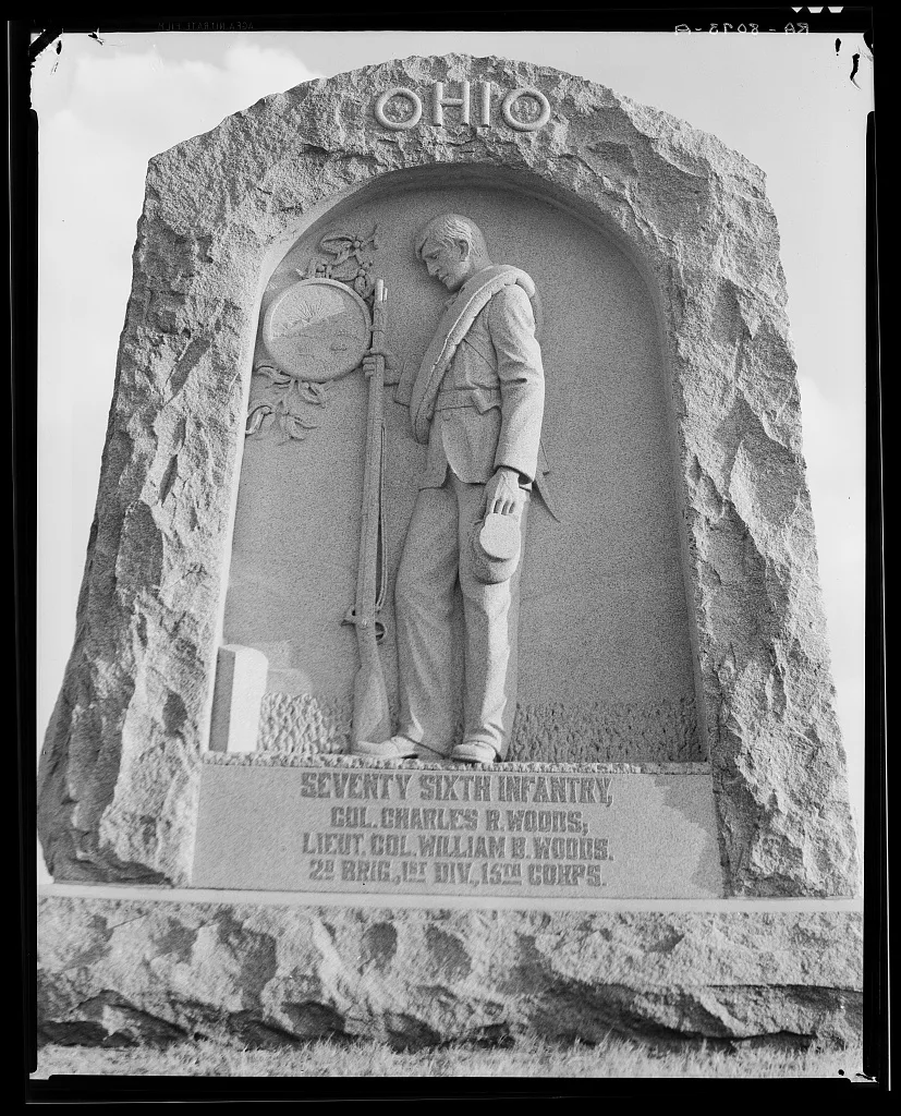 Vicksburg battlefield monument. Mississippi, 1936