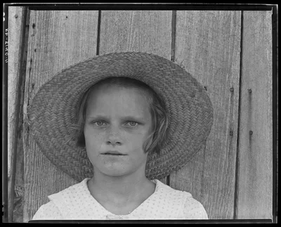 Lucille Burroughs, daughter of a cotton sharecropper. Hale County,…, Alabama, 1936