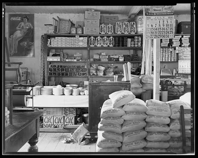General store interior. Moundville, Alabama, 1936