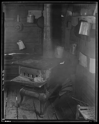 Kitchen corner in Alabama tenant farmer's house, 1936