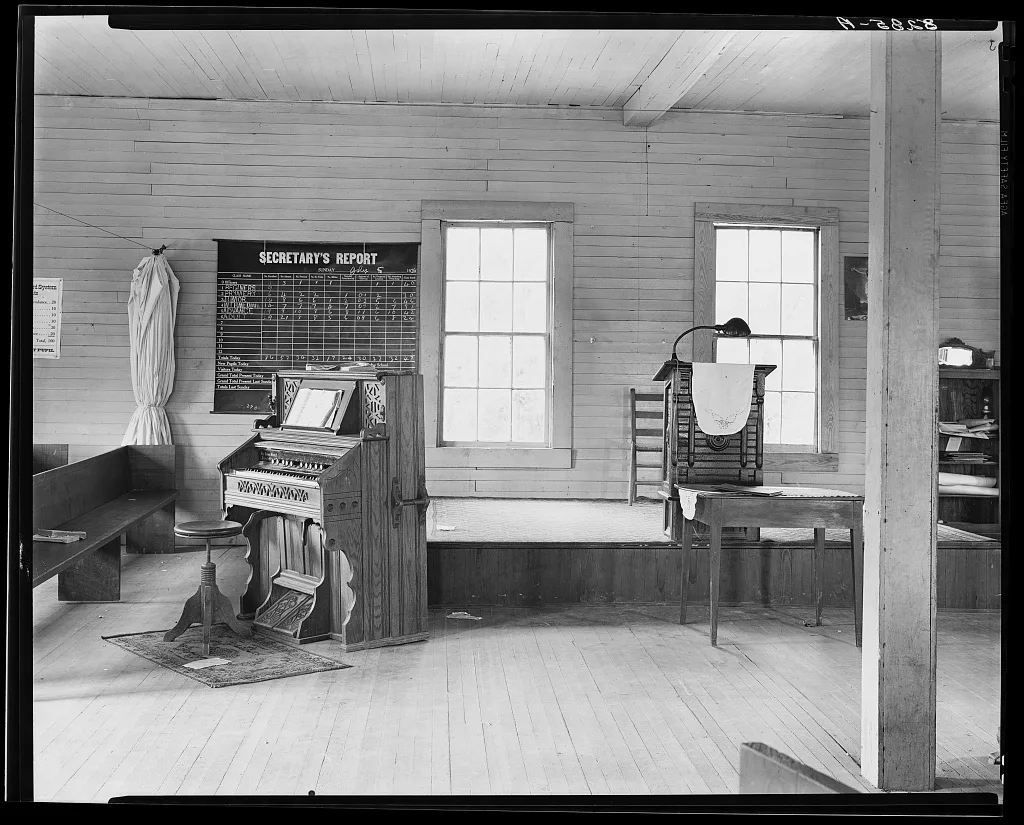 Church interior. Alabama or Tennessee, 1936